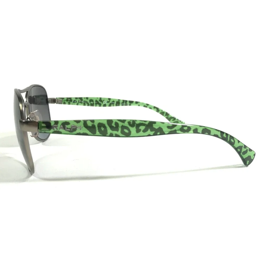 Ralph Lauren Sunglasses RA4108 494/T3 Gunmetal Green Cheetah Print w Gray Lenses